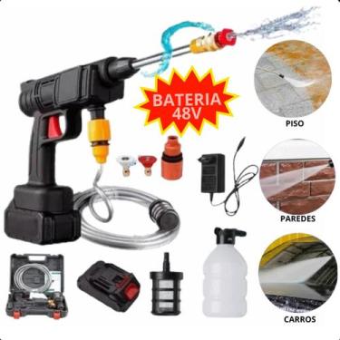 Imagem de Lavadora Portátil Alta Pressão  Ideal para Carros, Motos e Limpeza Pes