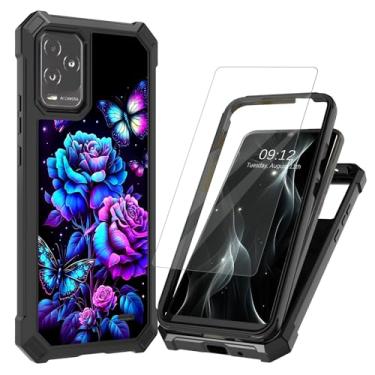 Imagem de BREIDMKFM Capa de telefone para Blu View 5 Pro, capa de telefone para Blu View 5 B170D com protetor de tela de camada dupla rígida PC TPU macio bumper capa de telefone resistente para Blu View 5 Pro