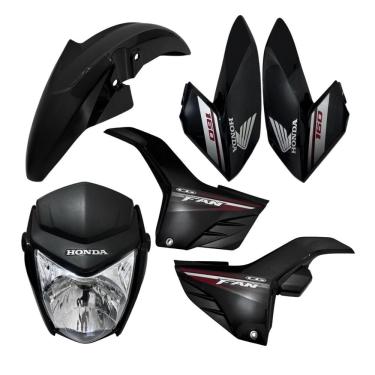 Imagem de Kit Carenagem Completo Adesivado Cg160 Fan160 2017 Preto