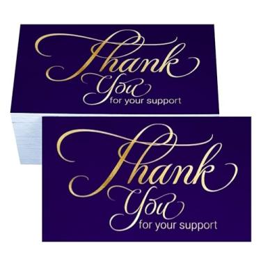 Imagem de RXBC2011 Obrigado por seus cartões de apoio, design de script para pequenas empresas e notas de agradecimento ao cliente, pacote com 100