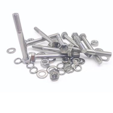 Imagem de Kit 10 parafusos meia rosca parcial sextavado inox m8*70mm - CJFIX