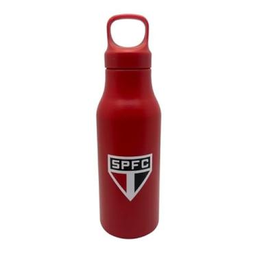 Imagem de Garrafa Inox São Paulo FC, 650ml, Vermelha, Design Oficial com Escudo SPFC