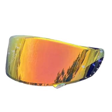 Imagem de Substituição da viseira protetora CWR-1 para SHOEI Z7 NXR X-SPIRIT CWR-F X14 RF-1200 Face Shield proteção UV visera casco moto (Revo Clear Red-dia e noite)