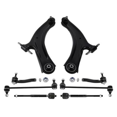 Imagem de maXpeedingrods 8Pcs Suspension Kit for Nissan Sentra 2007-2012, 2 Front Lower Control Arm 2 Sway Bar End Links 4 Outer & Inner Tie Rod Ends