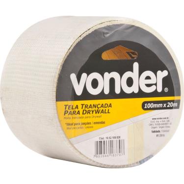 Imagem de Tela Adesiva Trancada Fibra De Vidro 100mmx20m Para Drywall