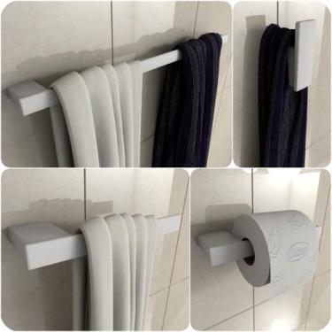Imagem de Kit De Acessórios Para Banheiro Branco Master 4 Peças - MetalCromo