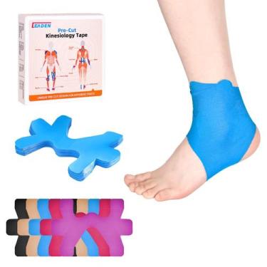 Imagem de Fita cinesiológica IEADEN pré-cortada para suporte e estabilidade do t