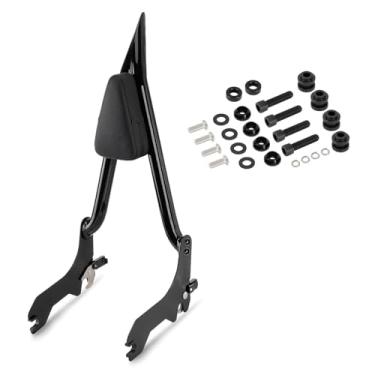Imagem de PSLER Conjunto de encosto Sissy Bar de passageiro traseiro de 63 cm, estrutura de aço com enchimento de alta densidade, adequado para Softial 2018-2025 FLDE, FLHC, FLHCS, FLSL, FXBB, FXBBS, FXST