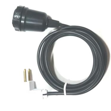 Imagem de Soquete C/ Rabicho Preto 3 Metros E Plug Para Iluminação - WPN+ Walcab