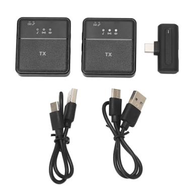 Imagem de 2pcs sem fio Lavalier Microfone Redução de ruído