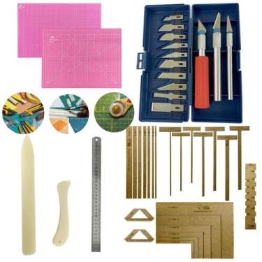 Imagem de Placa para Corte de Tecido Papel 30x45 Kit Cartonagem Encadernação Esq