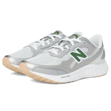 Imagem de New Balance Fresh Foam Arishi V4 Tira Lux Tênis de corrida masculino, preto/cimento preto/cimento preto, 48 largo, Raincloud/prata metálico/verde alpino escuro, 38