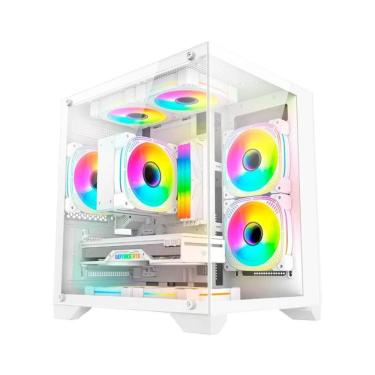 Imagem de Gabinete Gamer Aquário K-Mex CG-W830 Micro Branco Sem Fonte