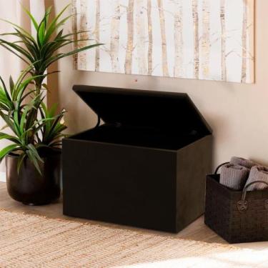 Imagem de Puff retangular assento baú estofado espuma d33 - REALIZAR, MARROM SUE