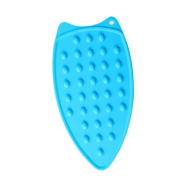 Imagem de Ｂｅｓｇａ Almofada de silicone para descanso de ferro para viagens e uso em quilting Suporte de passar roupa portátil multifuncional para casa, Azul