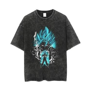 Imagem de Camiseta Vintage Masculina Dragon Ball Z Vegeta Manga Curta Ajuste Sol