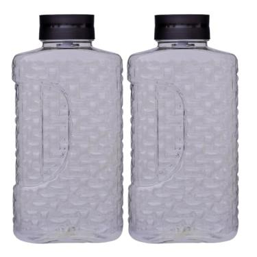 Imagem de 2 Garrafa Geladeira De Água 1,9lt Jarra Suco Tampa Cascata (Preto)