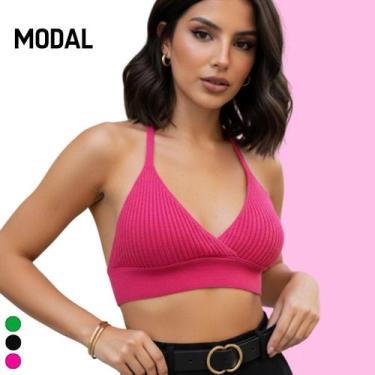 Imagem de Top Tricot Modal Canelado Alça Fina - Vitrine Collection, Pink, U