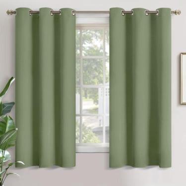 Imagem de Cortinas Blackout YoungStex Olive Green 160x160cm 2 painéis