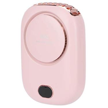 Imagem de aqxreight Ventilador do Pescoço Sem Lâmina USB Recarregável Fan de Resfriamento Pessoal 3 Velocidades Motor Silencioso Portátil Leve Com Cordão para Escritório de Camping de Viagens Ao Ar (PINK)