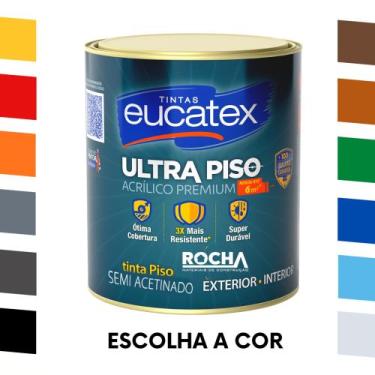 Imagem de Tinta para Pintar Piso e Calçada - Todas Cores 900ml - Ultra Piso Euca
