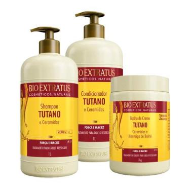 Imagem de Kit Tutano Bio Extratus - Shampoo + Cond + Banho Creme 1l