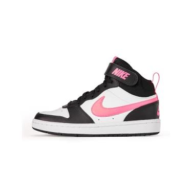 Imagem de Nike Court Borough Mid 2 Tênis infantil, Preto/Sunset Pulse/Branco, 20
