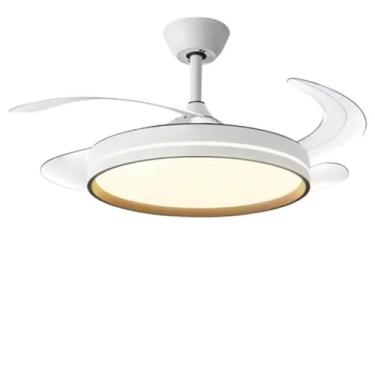 Imagem de Ventilador de Teto Retrátil Air Basic Branco com Luz LED Multicolor RGB, Ultra Silencioso com Controle Remoto – SL, Bivolt, 6 Velocidades, 60W, Certificado INMETRO