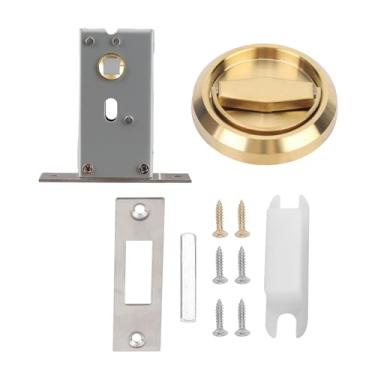 Imagem de Fechadura de Porta de Aço Inoxidável, Maçaneta de Porta Com Puxador para Gaveta de Armário, Porta de Armário, à Prova D'água, à Prova de Ferrugem, Adequada para Armários (Ouro)