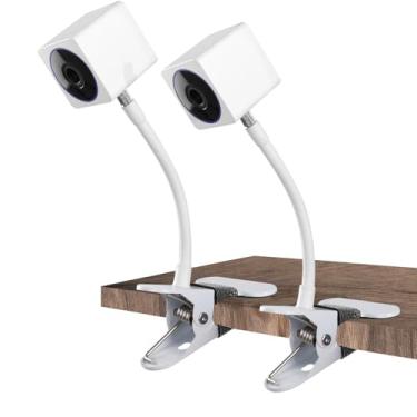 Imagem de OkeMeeo Suporte de câmera pescoço de ganso para Wyze Cam OG/V3/V3 Pro/Pan V3/PanV2/PanV1/Wyze Battery Cam Pro e mais (clipe de pescoço de ganso, pacote com 2)