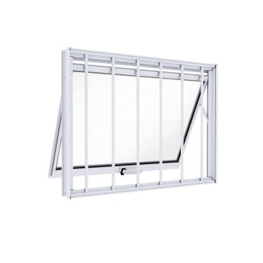 Imagem de Janela de Alumínio Maximo AR com Grade 60x80xm Lucasa Ideale Branco