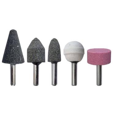 Imagem de Kit 5 Ponta Montada Rebolo Abrasivo Haste 6Mm Multiuso Bravo