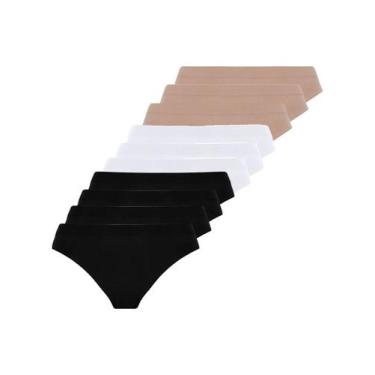 Imagem de Kit com 10 Calcinhas Biquíni Loba 40400-001 Colorido - LUPO, Bege, GG