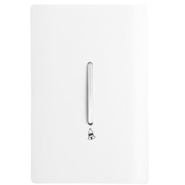 Imagem de Pulsador Para Campainha Vertical Cromada Com Placa 4x2 Branca - Dc-120017 - Novara