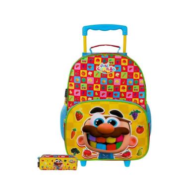 Imagem de Kit Escolar Mochila De Rodas + Estojo José Comilão