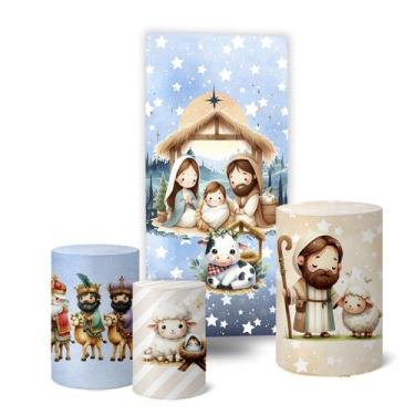 Imagem de Trio Capas Cilindro Painel Lateral Romano Natal - Fadrix, K5NAT0064