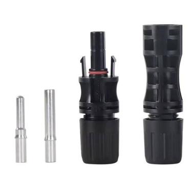 Imagem de Conector MC4 40A 1500V Energia Solar Pino Sólido kit 5 Pares - Worldsu