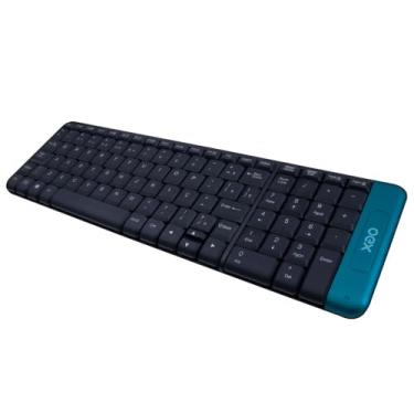 Imagem de Combo Teclado E Mouse Sem Fio 1200 Dpi Oex Blend Tm404 - Verde