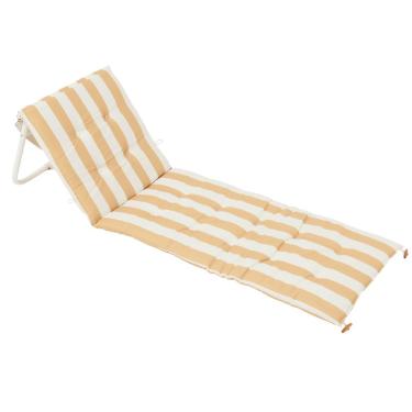 Imagem de Sunnylife Cadeira de praia reclinável | Mango Bay Golden Mustard Stripe