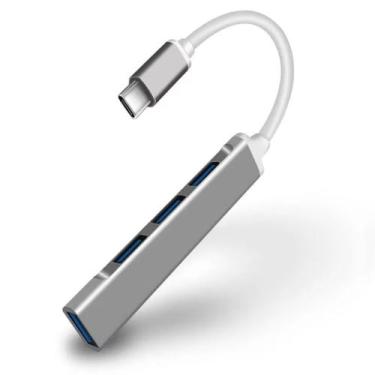 Imagem de Hub USB C 3.0 Knup 4 Portas Alta Velocidade para PC e Notebook Compact