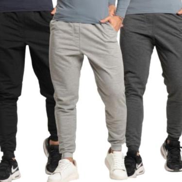 Imagem de KIT 3 Calça Jogger Moletom Flanelado Bella Fiore Roupa Para Inverno Mo