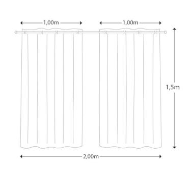 Imagem de Cortina Para Quarto Infantil 2.00 X 1,50 Estampada - Vitro Enxovais