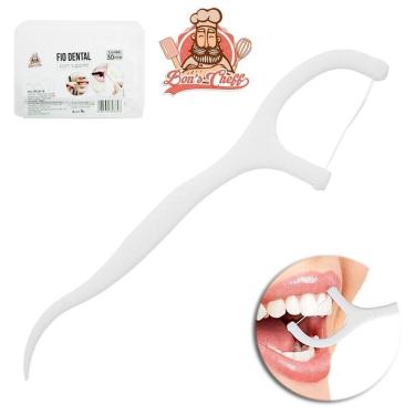 Imagem de Palito De Dente De Plastico Com Fio Dental 30 Unidades
