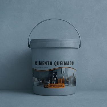 Imagem de Revestimento Cimento Queimado Piso E Parede Pronto Pra Uso 5Kg