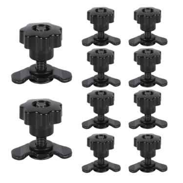 Imagem de 10 peças L-Track Parafusos de montagem de parafuso duplo rosqueado parafuso parafuso de fixação para pontos de ancoragem de serviço pesado rolamento 2,721 kg para trilhos de trilho L para caminhão