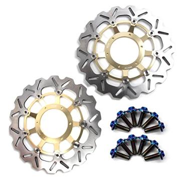 Imagem de Discos de freio dianteiro Arashi Rotores com parafusos de montagem para Honda CBR600R 2003-2022 NonABS, CBR1000RR 2004-2005, CB1300 2003-2008, CB1300F 2005-2010, CTX1300 ABS 2008. 14-200 Ouro 16