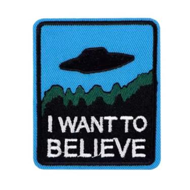Imagem de Pôster The X-Files I Want to Believe UFO Alien Mulder Scully Sci-Fi TV Show 7.1 cm Iron On Bordado para Roupas
