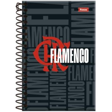 Imagem de Kit de Cadernetas Espirais, Foroni, Capa Dura, Flamengo, 80 Folhas, Pacote com 4