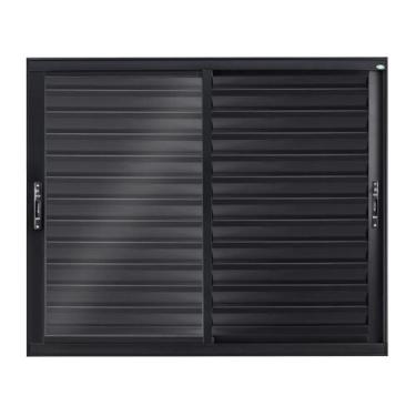 Imagem de Janela de Alumínio Veneziana de Correr 120x150x10cm 3 Folhas Topsul Es