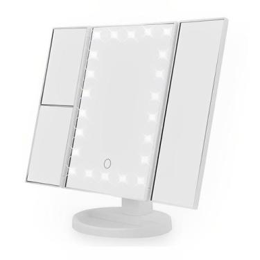 Imagem de Espelho mesa luz led c/ aumento 3x Zoom Camarim maquiagem - NOVO SÉCUL